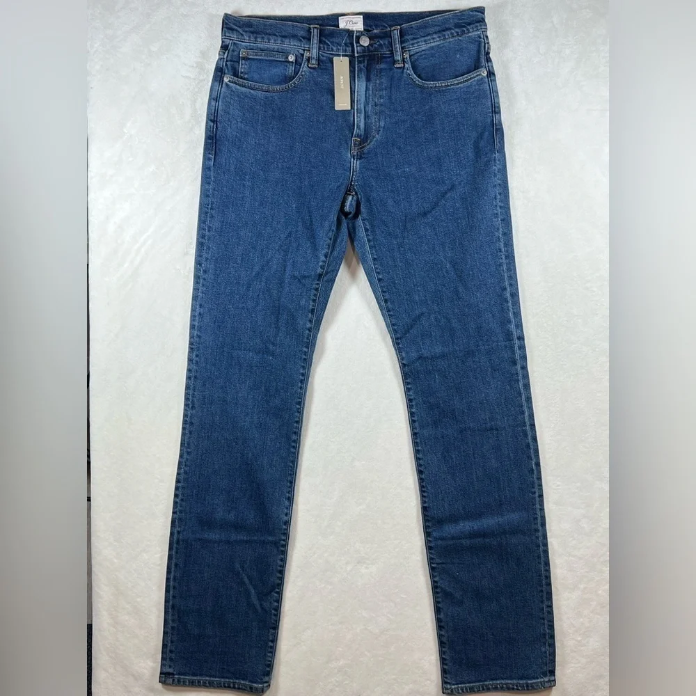 NWT J. Crew 770 32W 34L Dark Wash Classic Indigo Jeans Premium Denim C18